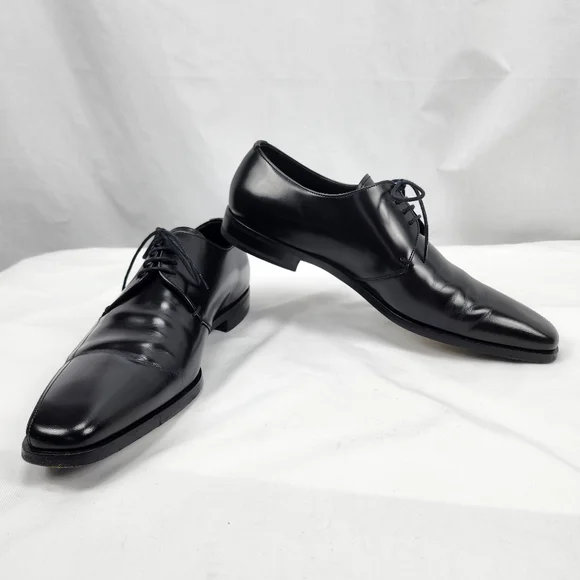 $2,750 NIB Prada Black Stud & Rhinestones Sparkling Leather Oxfords Shoes 8 D Prada Black Embellished Leather Penny Loafers Size 45 EU main image 4
